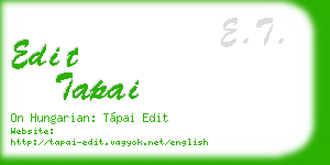 edit tapai business card