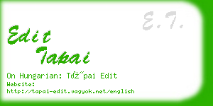 edit tapai business card
